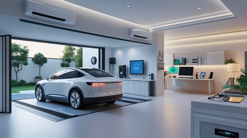 Casa moderna e inteligente com uso crescente de tecnologia