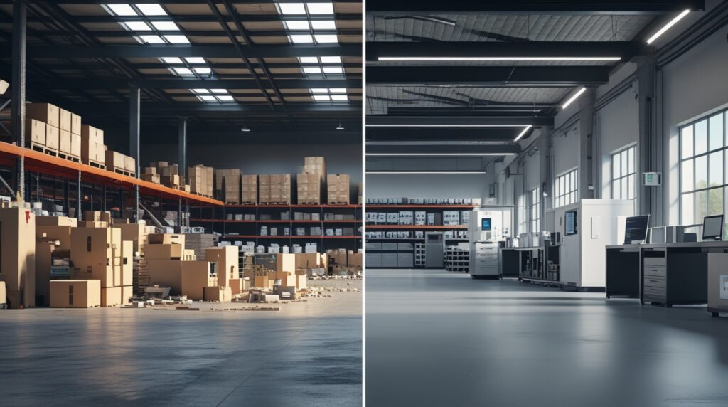 Comparação de cenas divididas